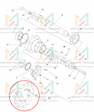 Шестерня 5257551 Komatsu